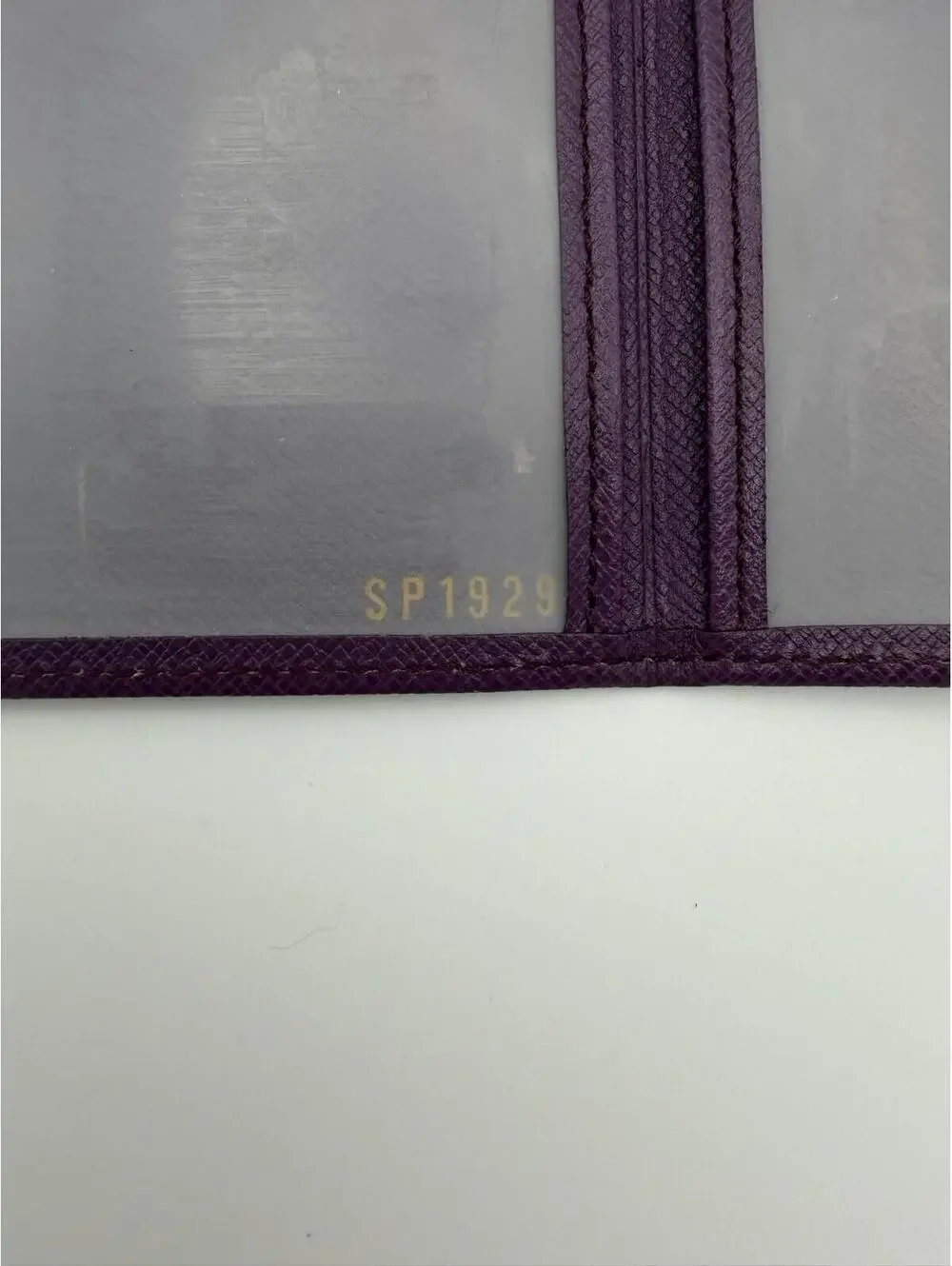 Authentic LV Louis Vuitton Purple Taiga Leather Bifold Pass ID Card Case Holder